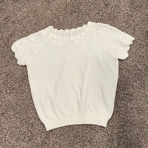 Haband vintage scalloped knit shirt